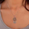 Collier argent 925 motif attrape rêves 45cm