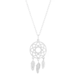 Collier argent 925 motif attrape rêves 45cm