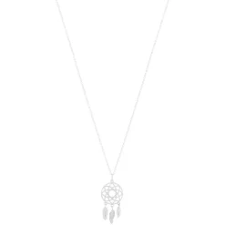 Collier argent 925 motif attrape rêves 45cm
