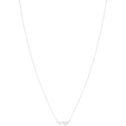 Collier argent 925 motif coeurs 45 cm