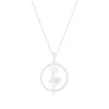 Collier argent 925 motif danseuse 45cm