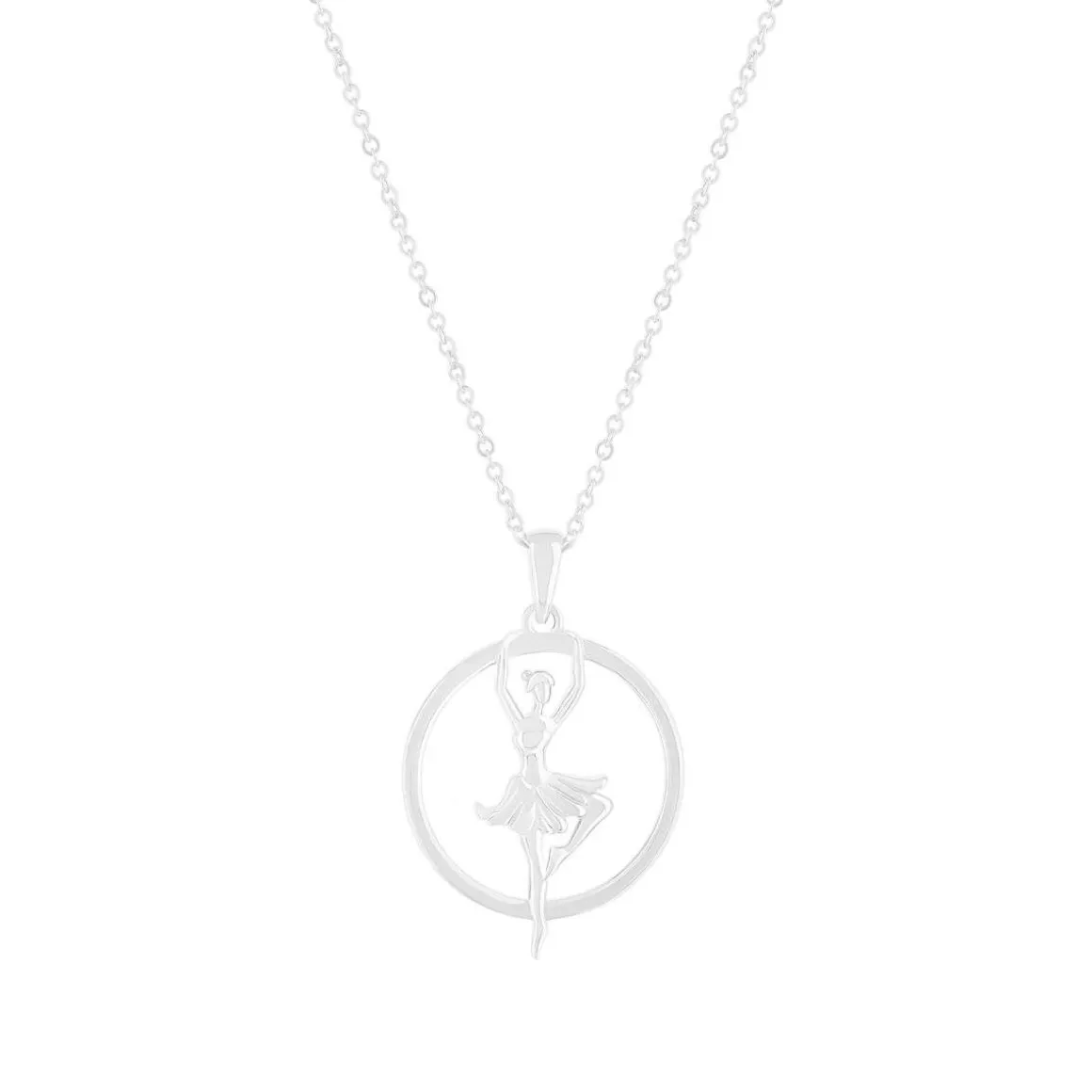 Collier argent 925 motif danseuse 45cm
