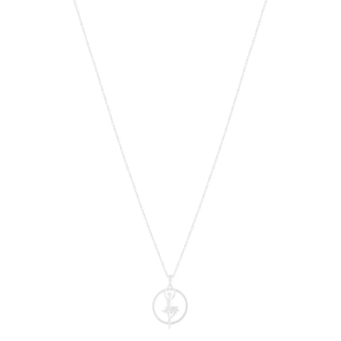 Collier argent 925 motif danseuse 45cm
