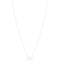 Collier argent 925, motif infini 45 cm