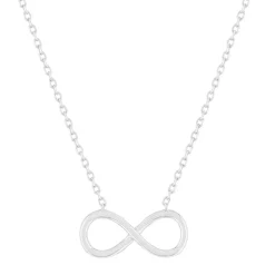 Collier argent 925, motif infini 45 cm