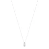Collier argent 925 motif maille gourmette zirconia 45 cm