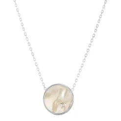 Collier argent 925 nacres étoile 45cm