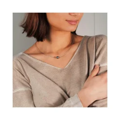 Collier argent 925 oméga perle de culture de Tahiti 45 cm