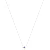 Collier argent 925 perle de Chine pierres imitation et ziconias 45cm