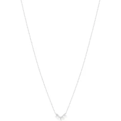Collier argent 925 perle de Chine et zirconias 45cm
