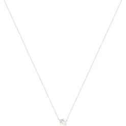 Collier argent 925 perle de Chine et zirconias 45cm