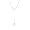Collier argent 925 perle de Chine et zirconias 45cm