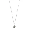 Collier argent 925 perle de culture de Tahiti et zirconias 45 cm