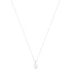 Collier argent 925 perle de culture de chine et zirconia 45 cm