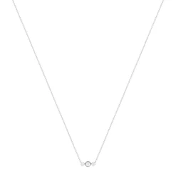 Collier argent 925 perles de Chine et zirconias 45cm
