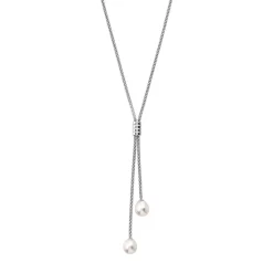 Collier argent 925 perles de culture de Chine 45 cm