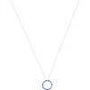 Collier argent 925 pierres imitation 45cm