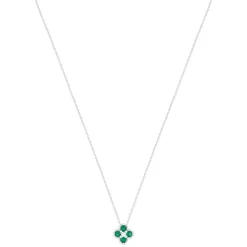 Collier argent 925 pierres synthétiques et zirconias 45cm