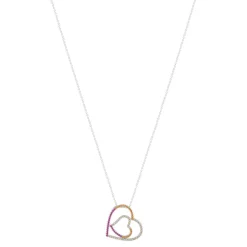 Collier argent 925 pierres synthétiques et zirconias 45cm