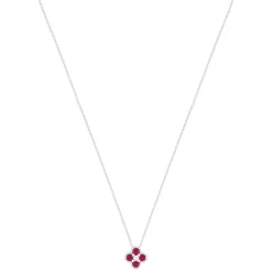 Collier argent 925 pierres synthétiques et zirconias 45cm