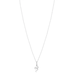 Collier argent 925 serpent et zirconias 45 cm