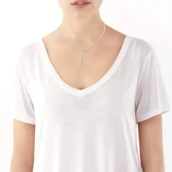 Collier argent 925 2 tons panthère zirconias 52 cm