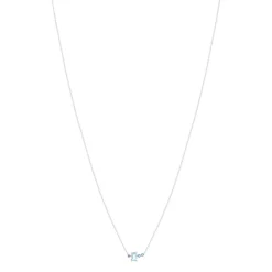 Collier argent 925 topazes traitées 45 cm