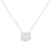 Collier argent 925 tête de chat 37cm