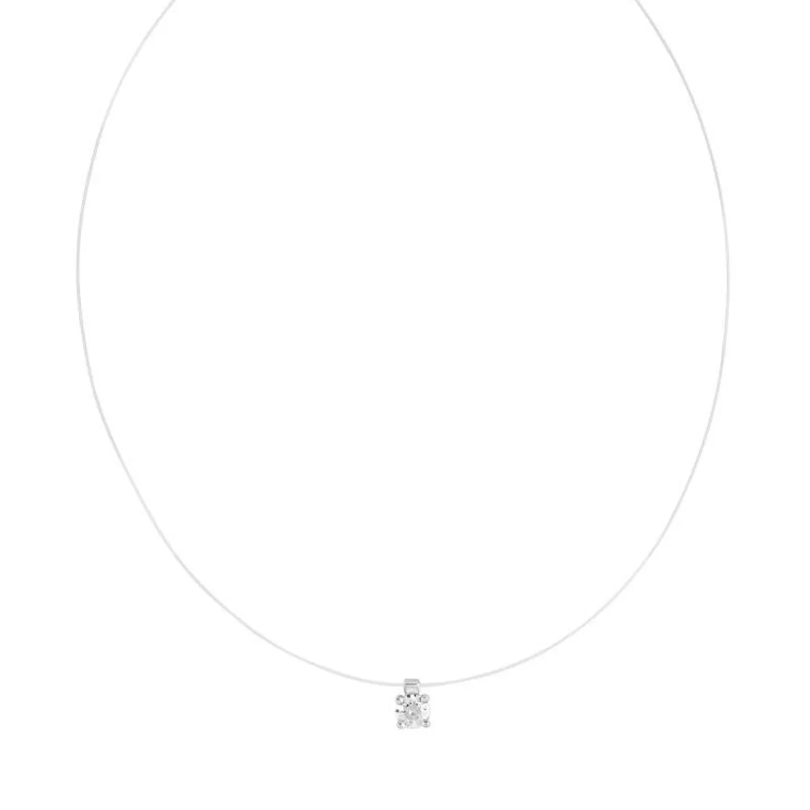 Collier argent 925 zirconia 45 cm