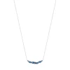 Collier argent 925 zirconias blancs et bleus 45 cm