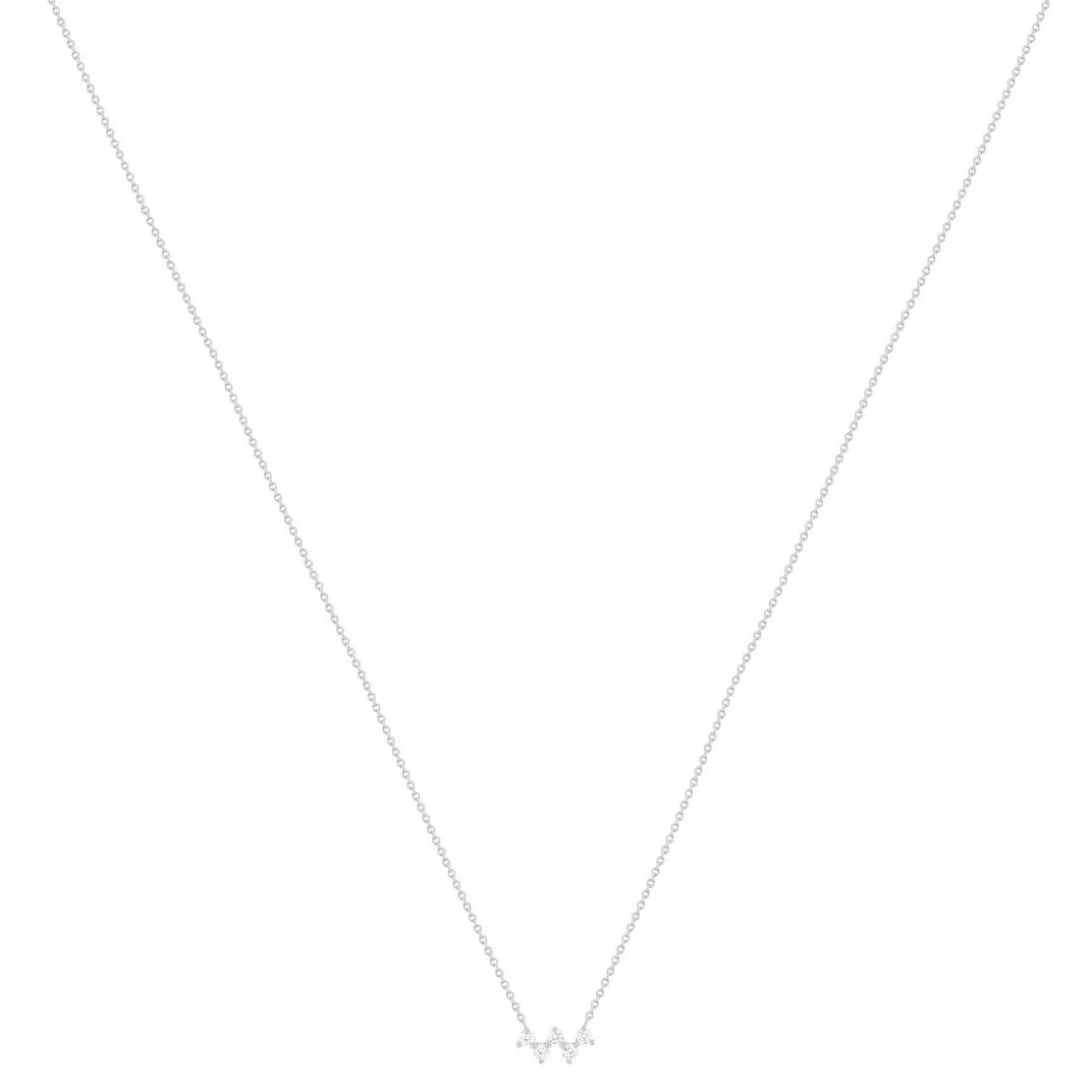 Collier argent 925 zirconias 45 cm