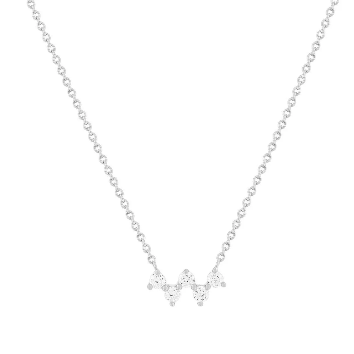 Collier argent 925 zirconias 45 cm