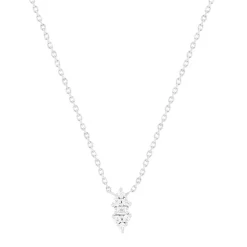 Collier argent 925 zirconias 45 cm