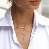 Collier argent 925 zirconias 45 cm