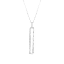 Collier argent 925 zirconias 45 cm