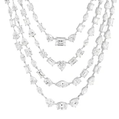 Collier argent 925 zirconias 42cm