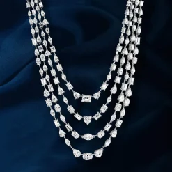 Collier argent 925 zirconias 42cm