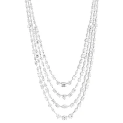 Collier argent 925 zirconias 42cm