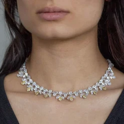 Collier argent 925 zirconias 40 cm