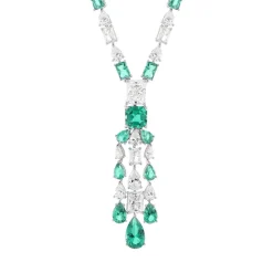 Collier argent 925 zirconias 60 cm