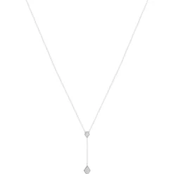 Collier argent 925 zirconias 45 cm forme de goutte