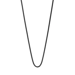 Collier cordon rayonne noire fermoir or 750 jaune 45 cm