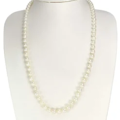 Collier d'occasion choker or 750 jaune perle de culture du japon 58cm
