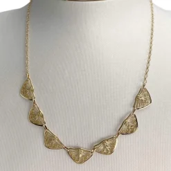 Collier d'occasion en or jaune 750, maille fantaisie, 45 cm