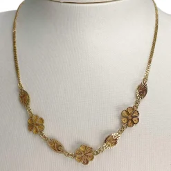 Collier d'occasion en or jaune 750, maille fantaisie, 42.5 cm