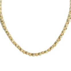 Collier d'occasion en or jaune 750, maille boules, 44,5 cm