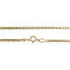 Collier d'occasion en or jaune 750, maille fantaisie, rubis, 42 cm