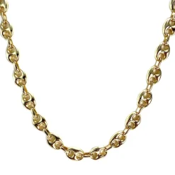 Collier d'occasion en or jaune 750, maille grain de café, 60 cm