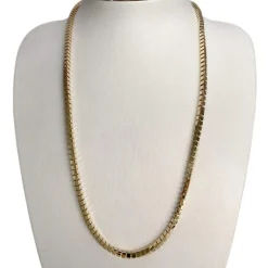 Collier d'occasion en or jaune 750, maille fantaisie, 59.5 cm
