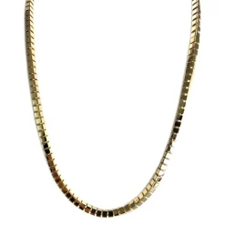 Collier d'occasion en or jaune 750, maille fantaisie, 59.5 cm